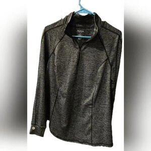 Torrid, Size 1X, Gray/Black Active Half-zip Pullover